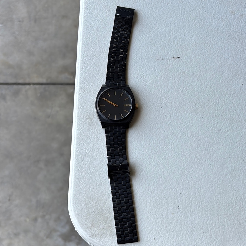 Nixon Black Watch with Gold Details
